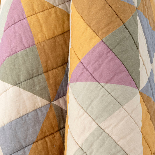 Bloomingville Crewe Yellow Cotton Quilt