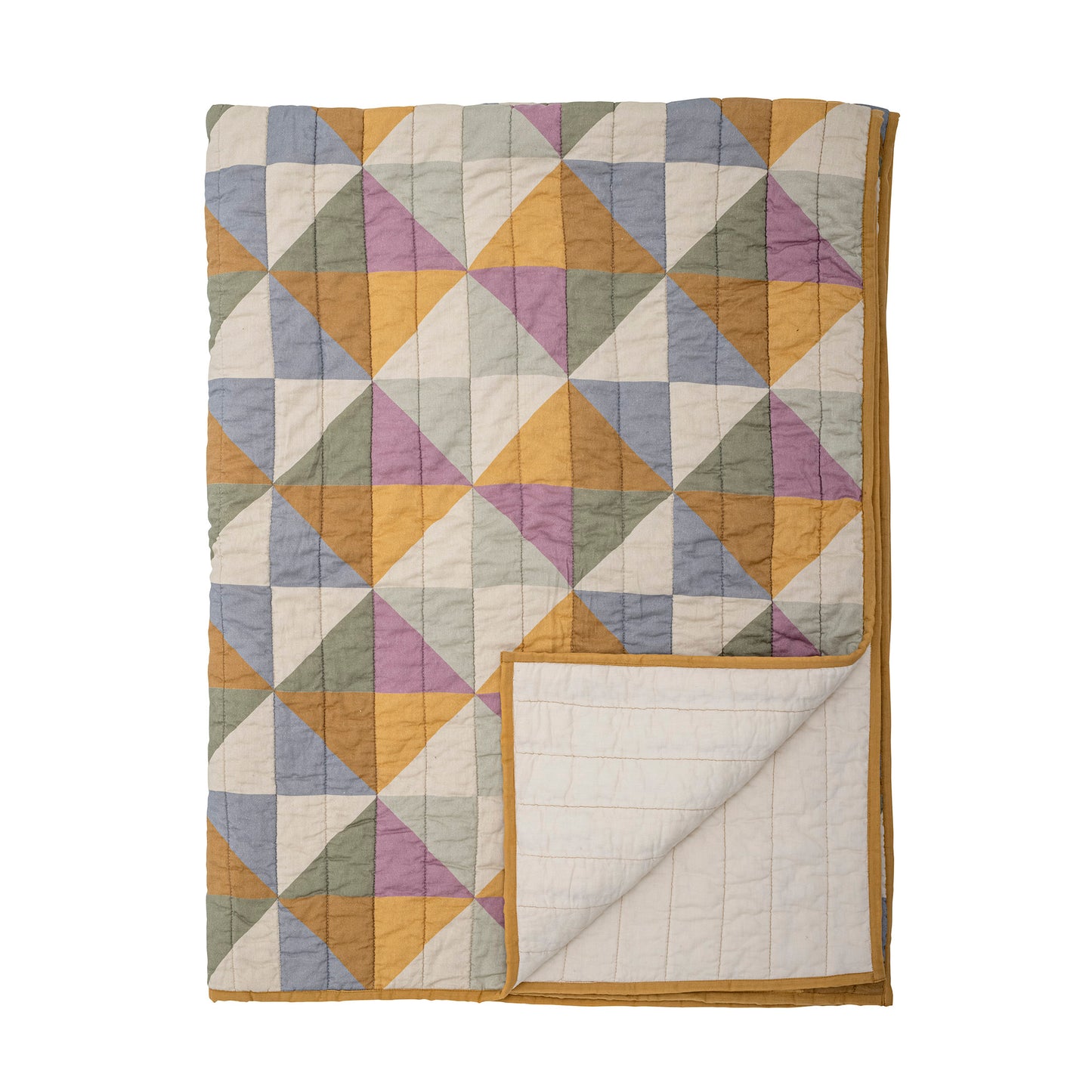 Bloomingville Crewe Yellow Cotton Quilt