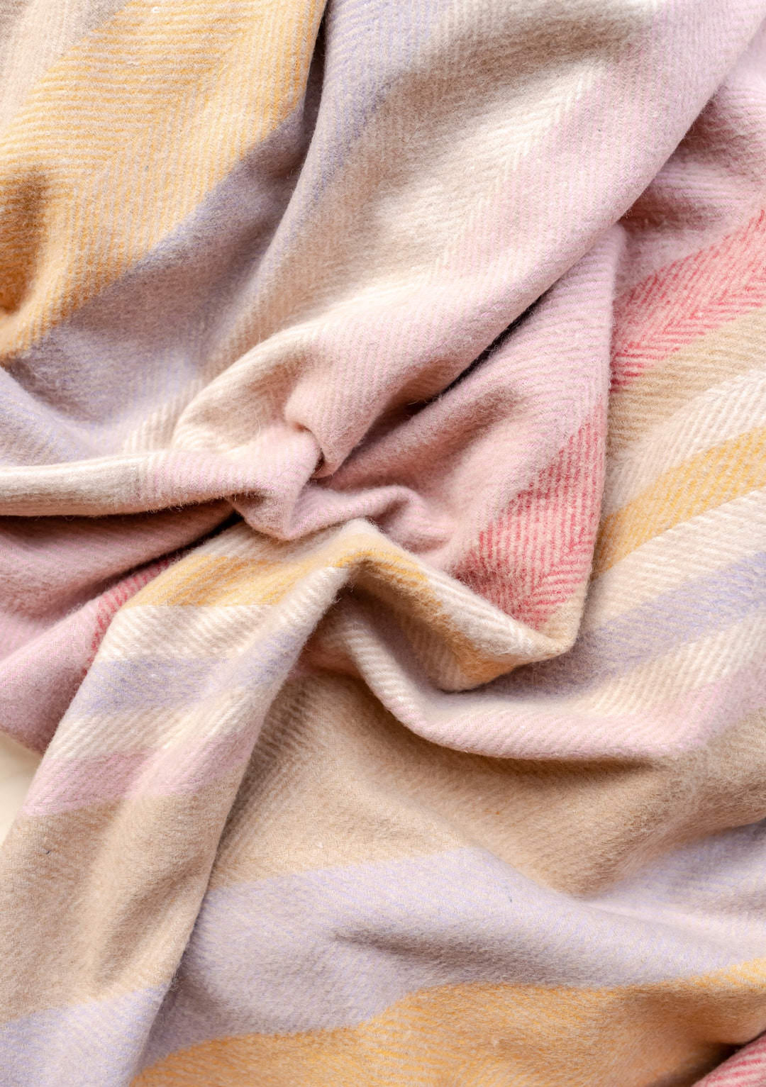 TBCO Recycled Wool Blanket in Coral Stripe
