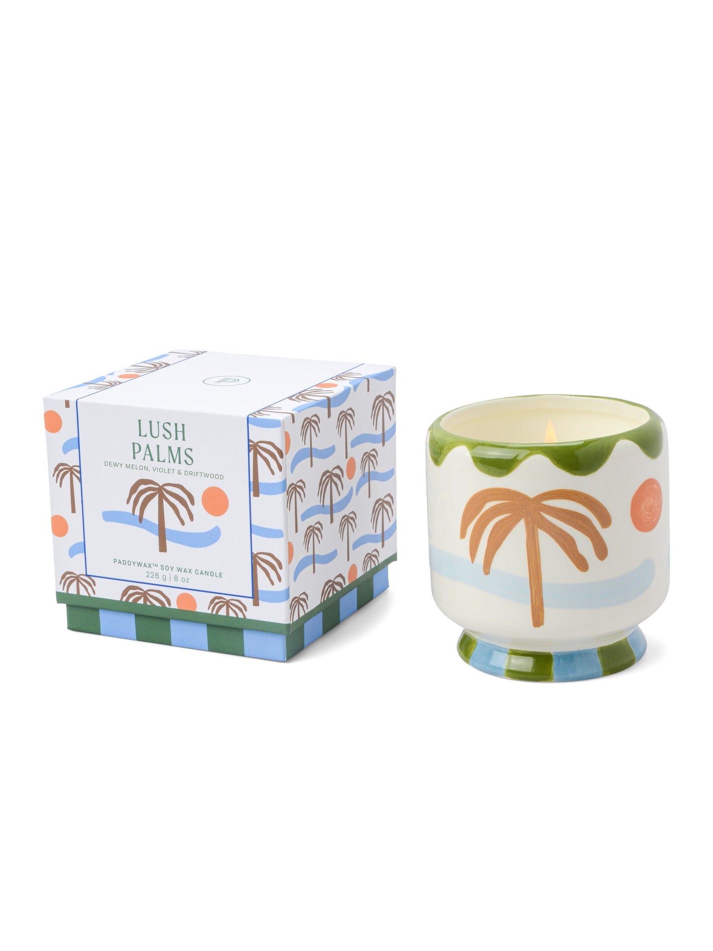 Paddywax Ceramic Candle - Lush Palms
